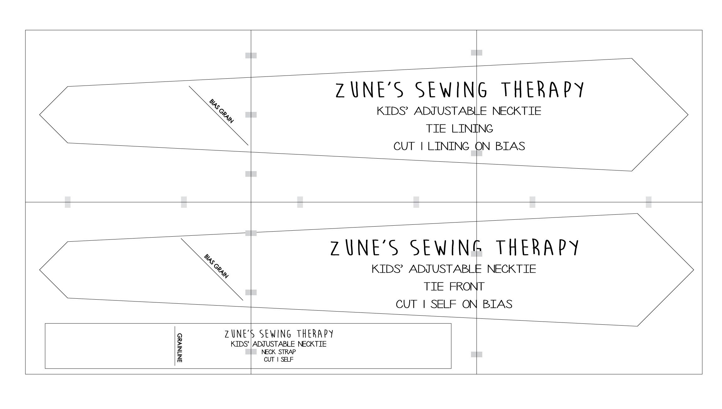 Adjustable Necktie Tutorial &amp;amp; Free Pattern | Sewing For Children - Free Printable Sewing Patterns Pdf