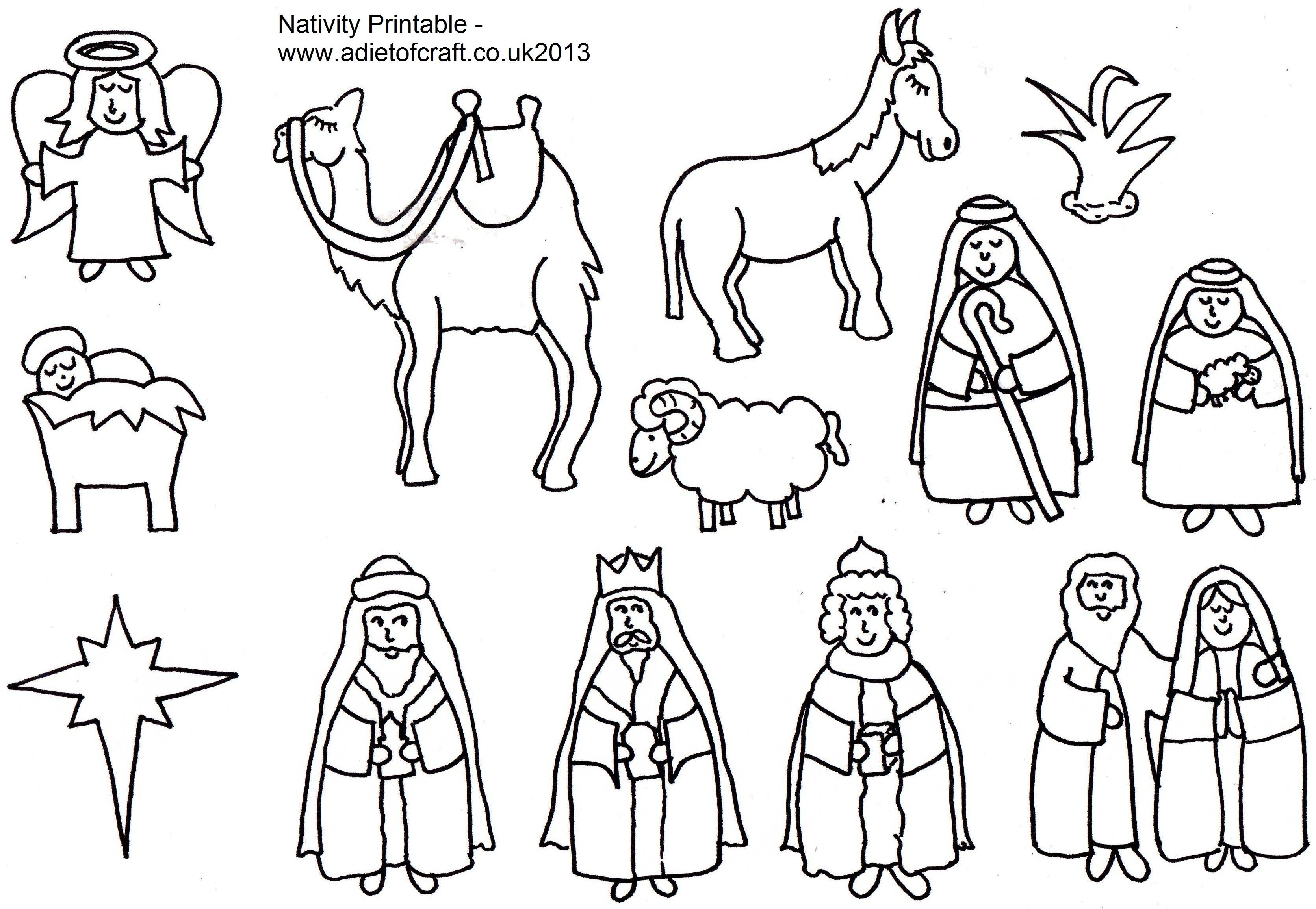 Adult Coloring Pages Of The Nativity Free In Nativity Coloring Pages - Free Printable Nativity Scene Pictures