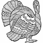 Advanced Coloring Page For Older Students Or Adults: Thanksgiving   Free Printable Turkey Coloring Pages
