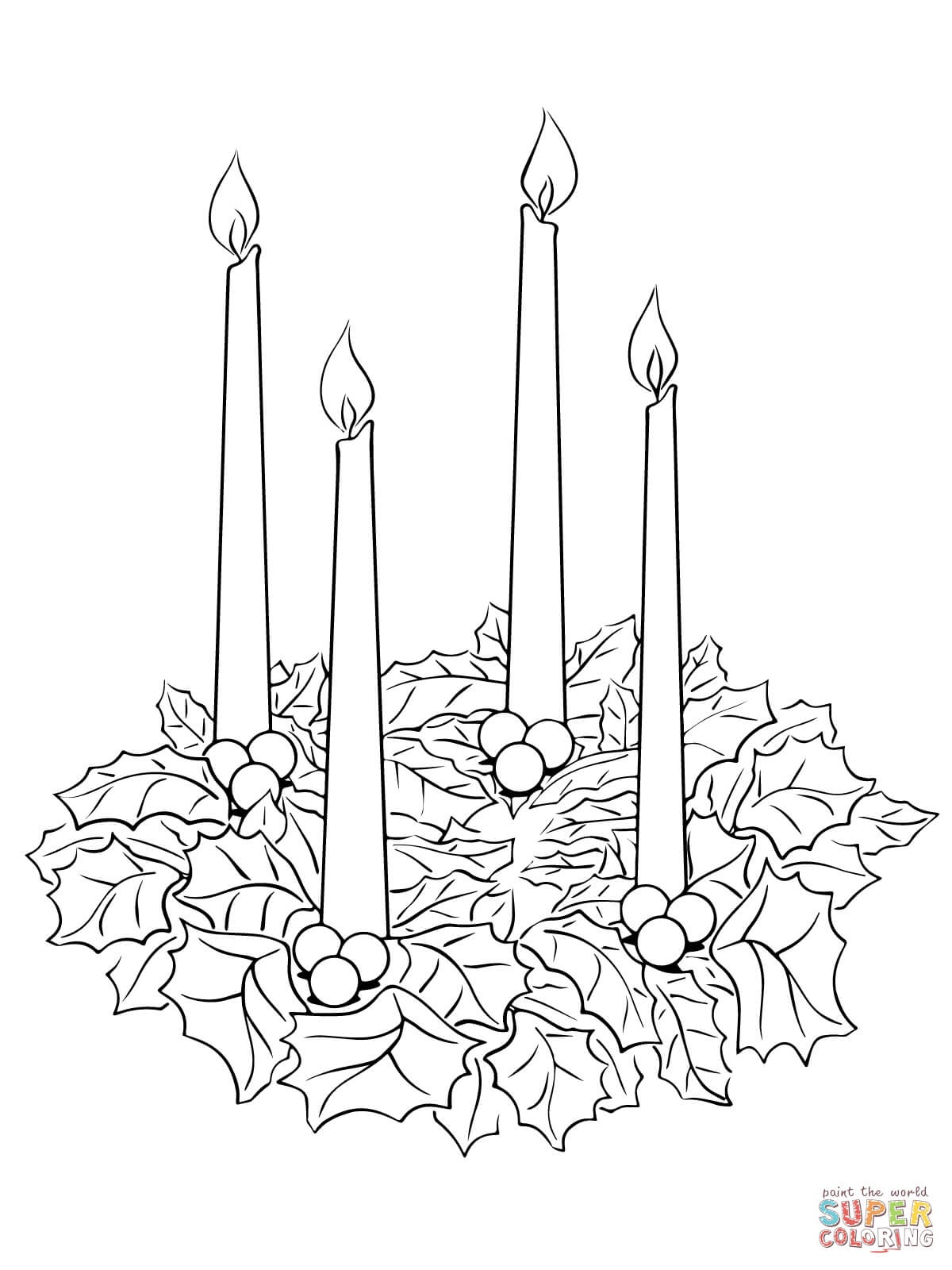 Advent Wreath Coloring Page | Free Printable Coloring Pages - Free Printable Advent Wreath