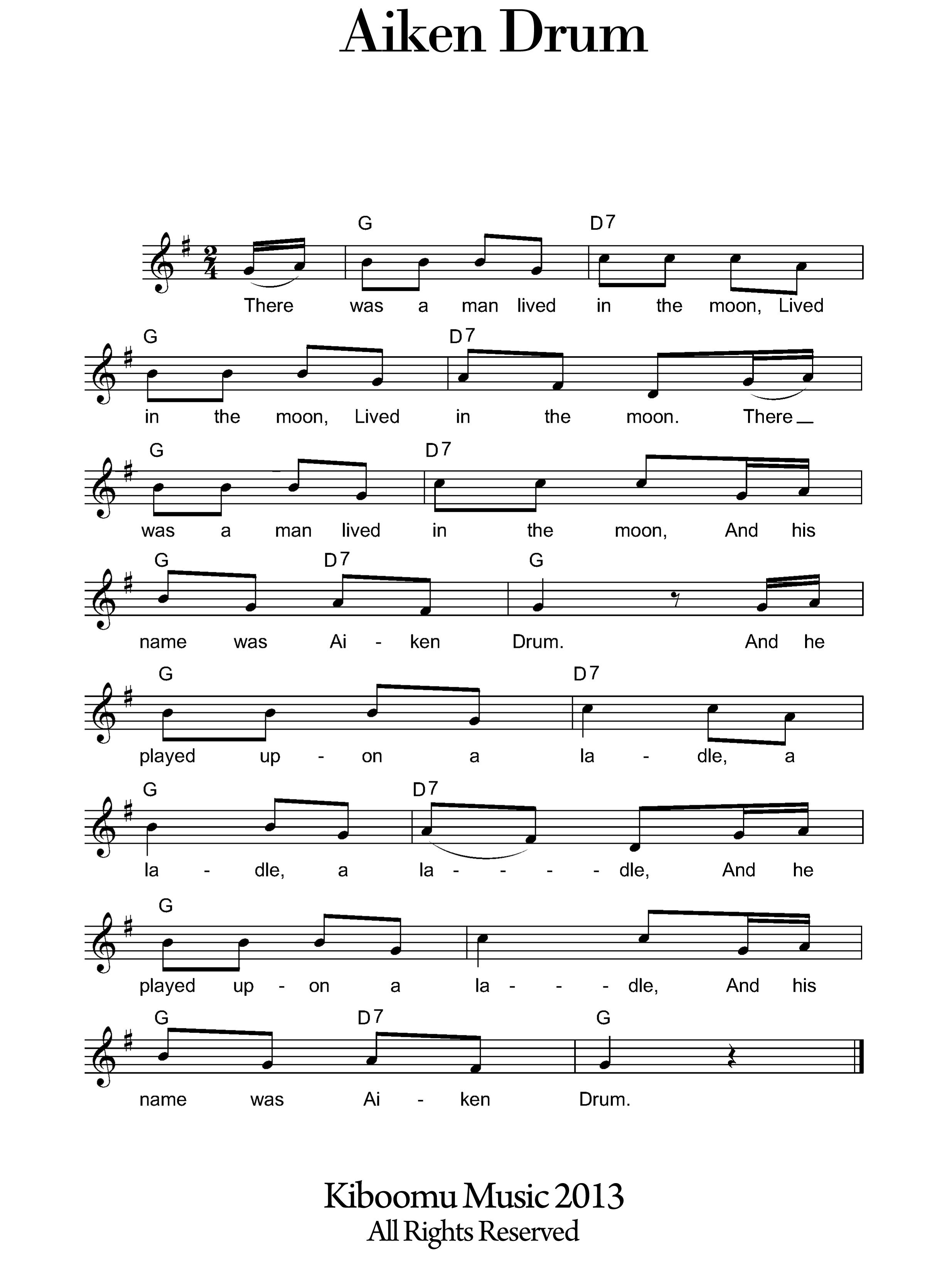 Aiken+Drum+Sheet+Music+How+To+Use+This+Song+ | Songs | Drum Sheet - Free Printable Drum Sheet Music