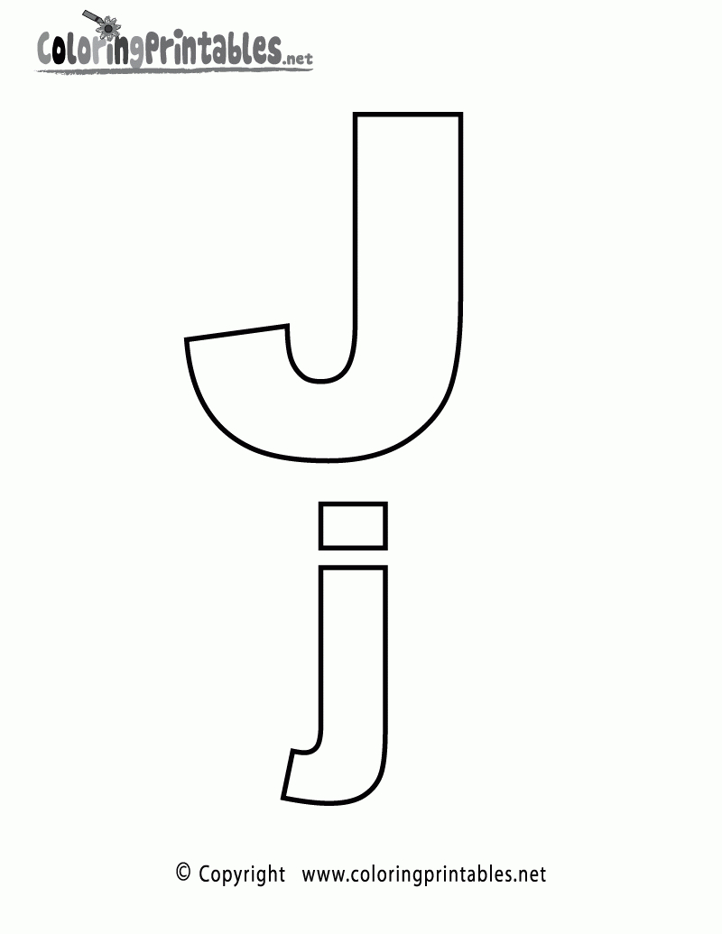 Alphabet Letter J Coloring Page - A Free English Coloring Printable - Free Printable Letter J