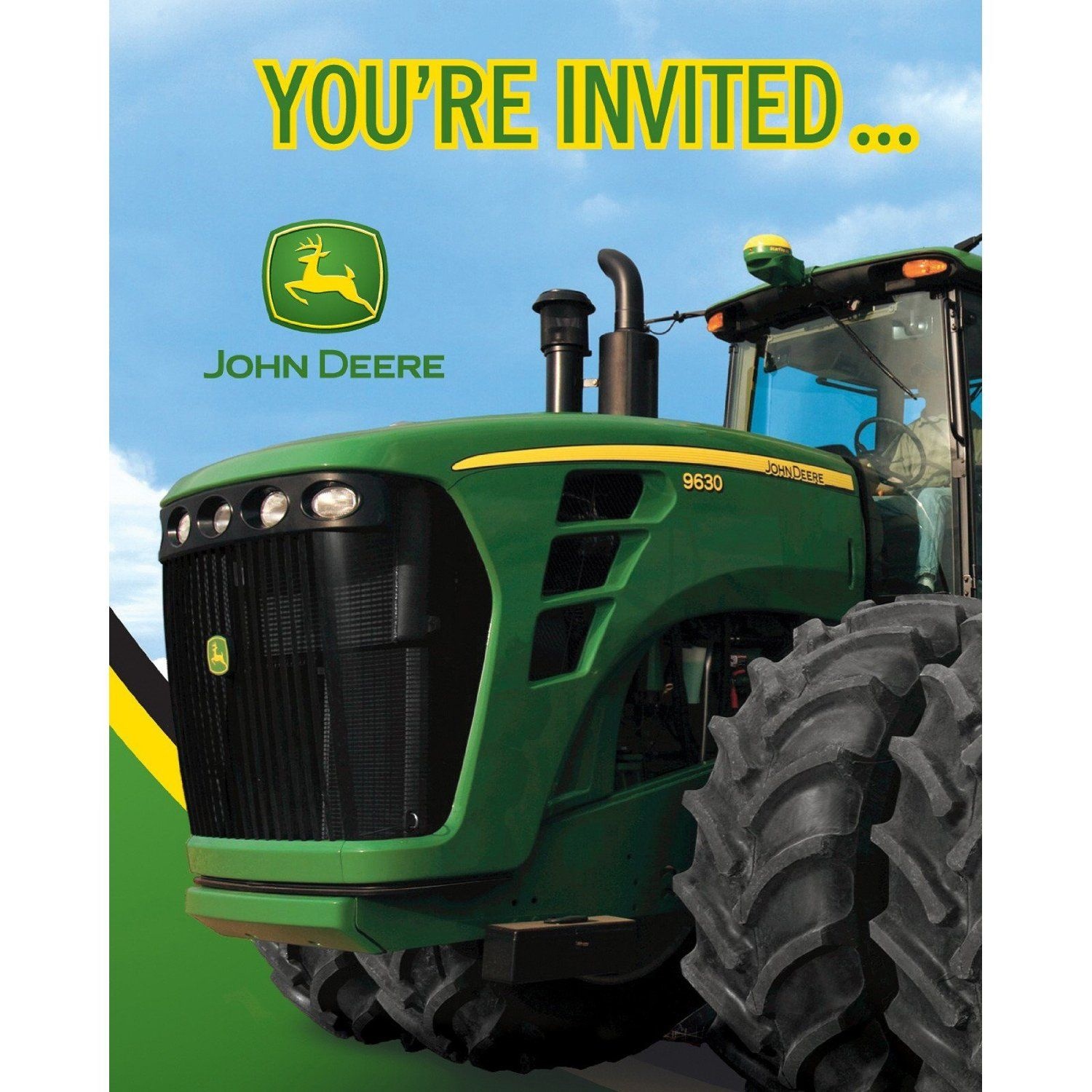 Amazon: John Deere Birthday Party Invitations, 8 Count: Toys - Free Printable John Deere Birthday Invitations