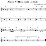 Angels We Have Heard On High, Free Christmas Alto Saxophone Sheet   Free Printable Christmas Sheet Music For Alto Saxophone
