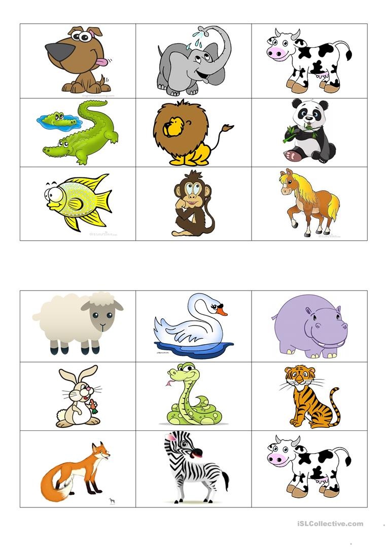 Animals Bingo Cards Worksheet - Free Esl Printable Worksheets Made - Free Printable Animal Cards