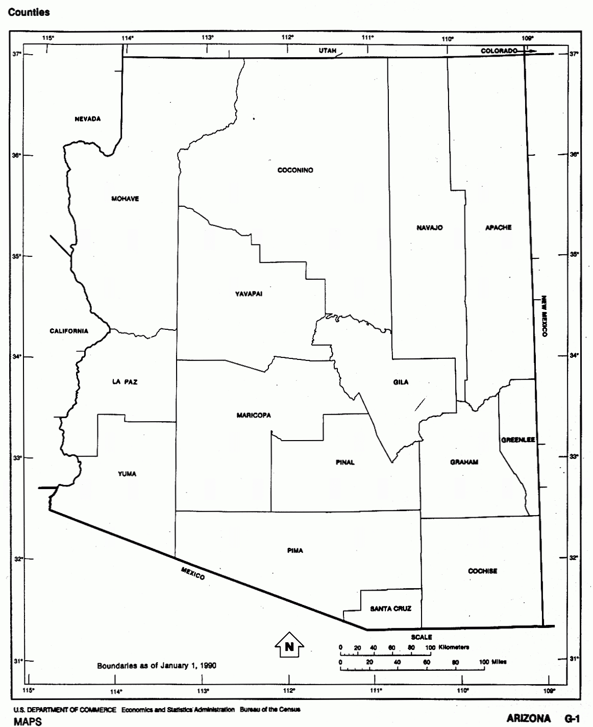 Arizona Free Map - Free Printable Map Of Arizona