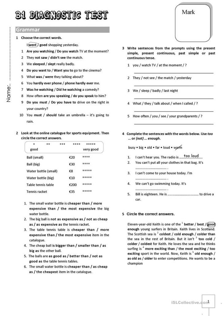 Free Printable Diagnostic Reading Assessments
