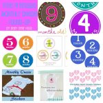 Baby Bear Hugs: 7 Free Printable Month Stickers Round Up   Free Printable Baby Month Stickers