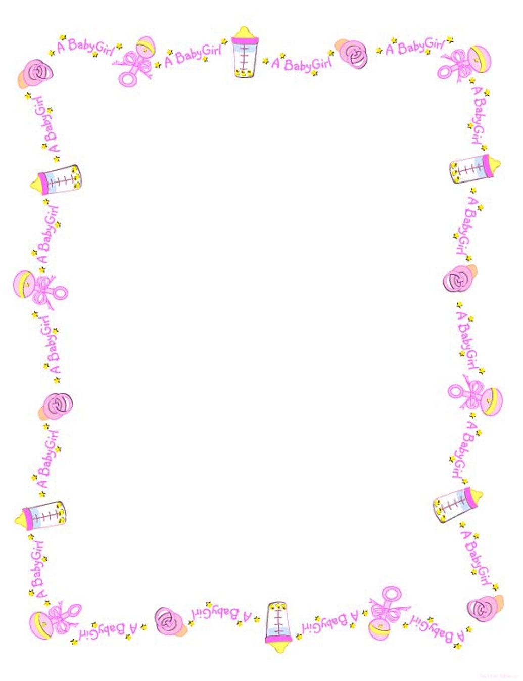 Baby Girl Borders Clipart - Clipart Kid | Projects | Baby Frame - Free Printable Baby Borders For Paper