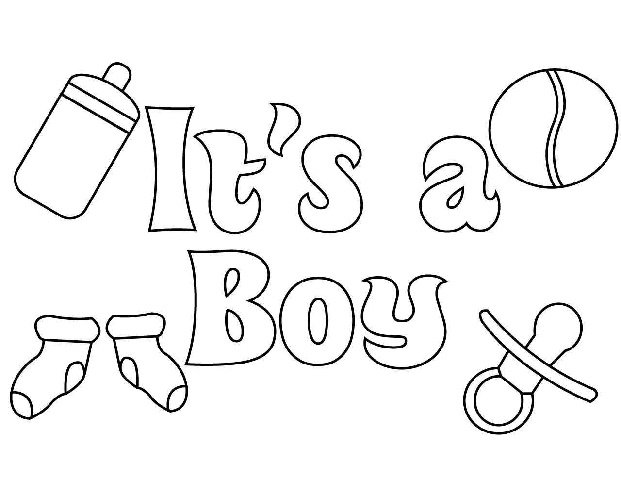 Baby Shower Coloring Pages For Boy | Careersplay | Baby Shower - Free Printable Baby Shower Coloring Pages
