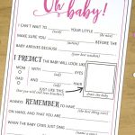 Baby Shower Mad Libs Advice Card Baby Girl Hot Pink | Etsy   Baby Shower Mad Libs Printable Free