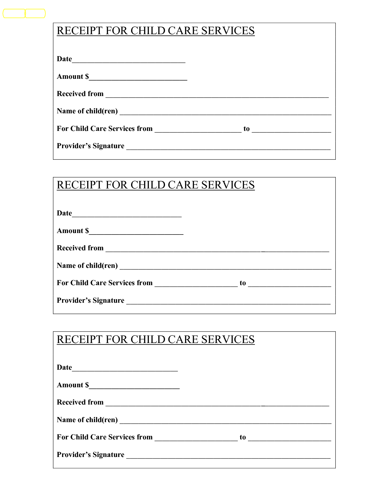 Child Care Receipt/invoice Jordi Preschool Invoice Template Free