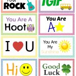 Back To School: Free Printable Lunch Box Notes   Thesuburbanmom   Free Printable School Notes