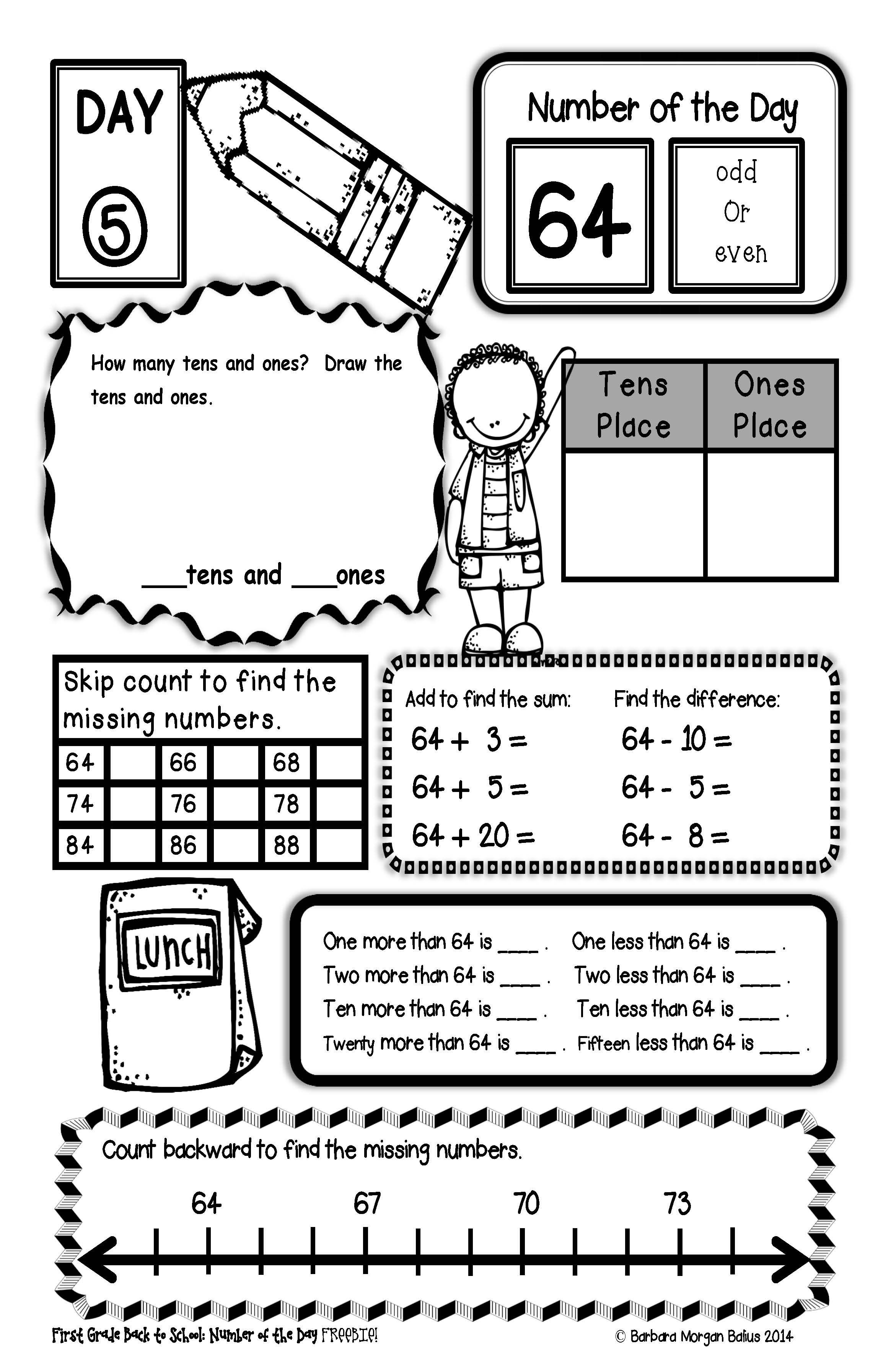 Free Printable Number Of The Day Worksheets Free Printable