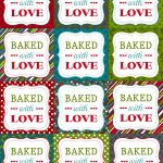 Baked With Love | Printable | Christmas Printables, Christmas Labels   Free Printable Baking Labels