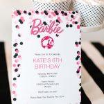 Barbie Birthday Party With Free Printable Barbie Designs   Free Printable Polka Dot Birthday Party Invitations