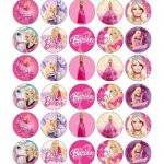 Barbie Cupcake Toppers Edible Paper Buy 2 Get 3Rd Free | Cute   Free Printable Barbie Cupcake Toppers