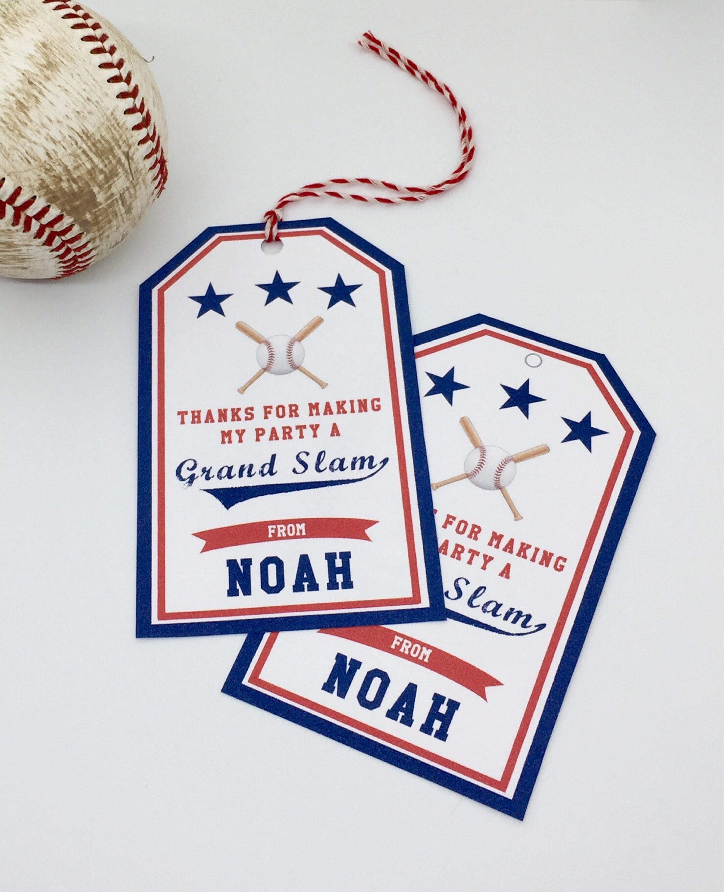 Baseball Birthday Favor Tags Sandlot Birthday Favor Tags | Etsy - Free Printable Baseball Favor Tags