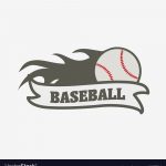 Baseball Logo Badge Or Label Design Template Vector Image   Free Printable Baseball Logos