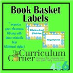 Basket Tags For Your Classroom Library   The Curriculum Corner 4 5 6   Free Printable Book Bin Labels