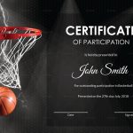 Basketball Participation Certificate Template   Basketball Participation Certificate Free Printable