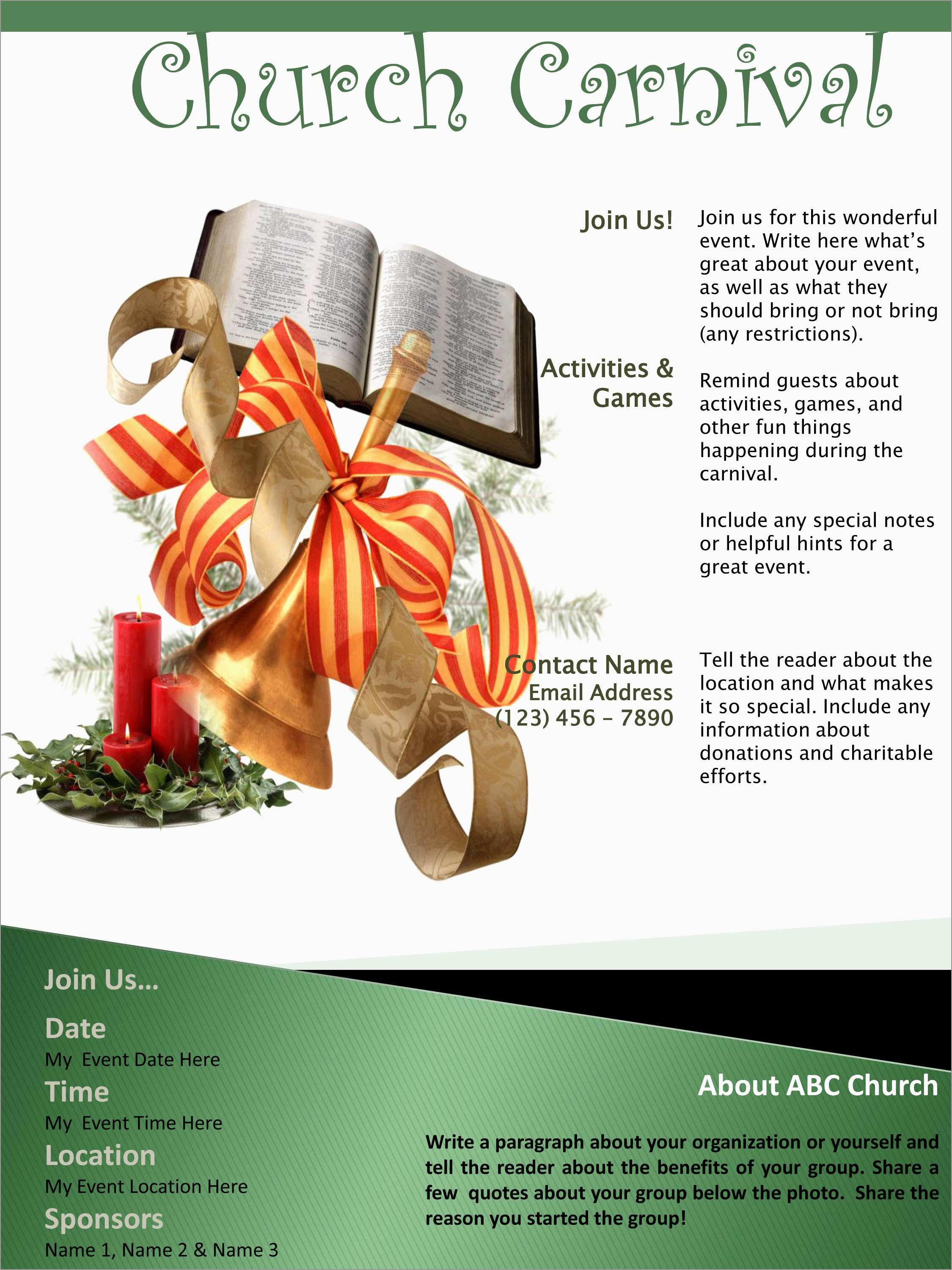 free printable church flyer templates Microsoft Word