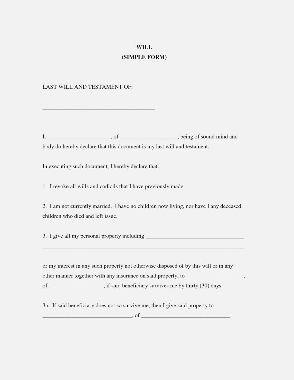 Printable Legal Forms For Wills Best Of Free Printable Living Will