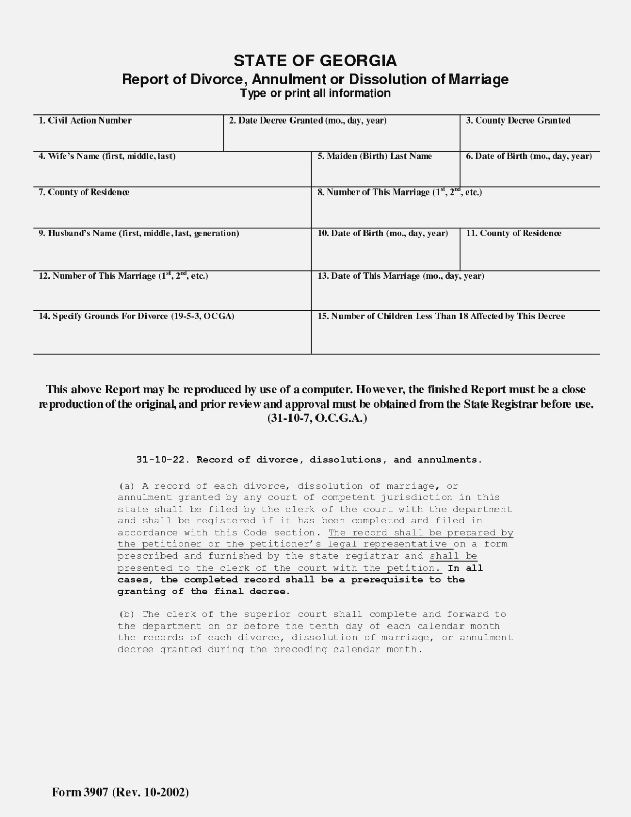 free printable uncontested divorce forms georgia free