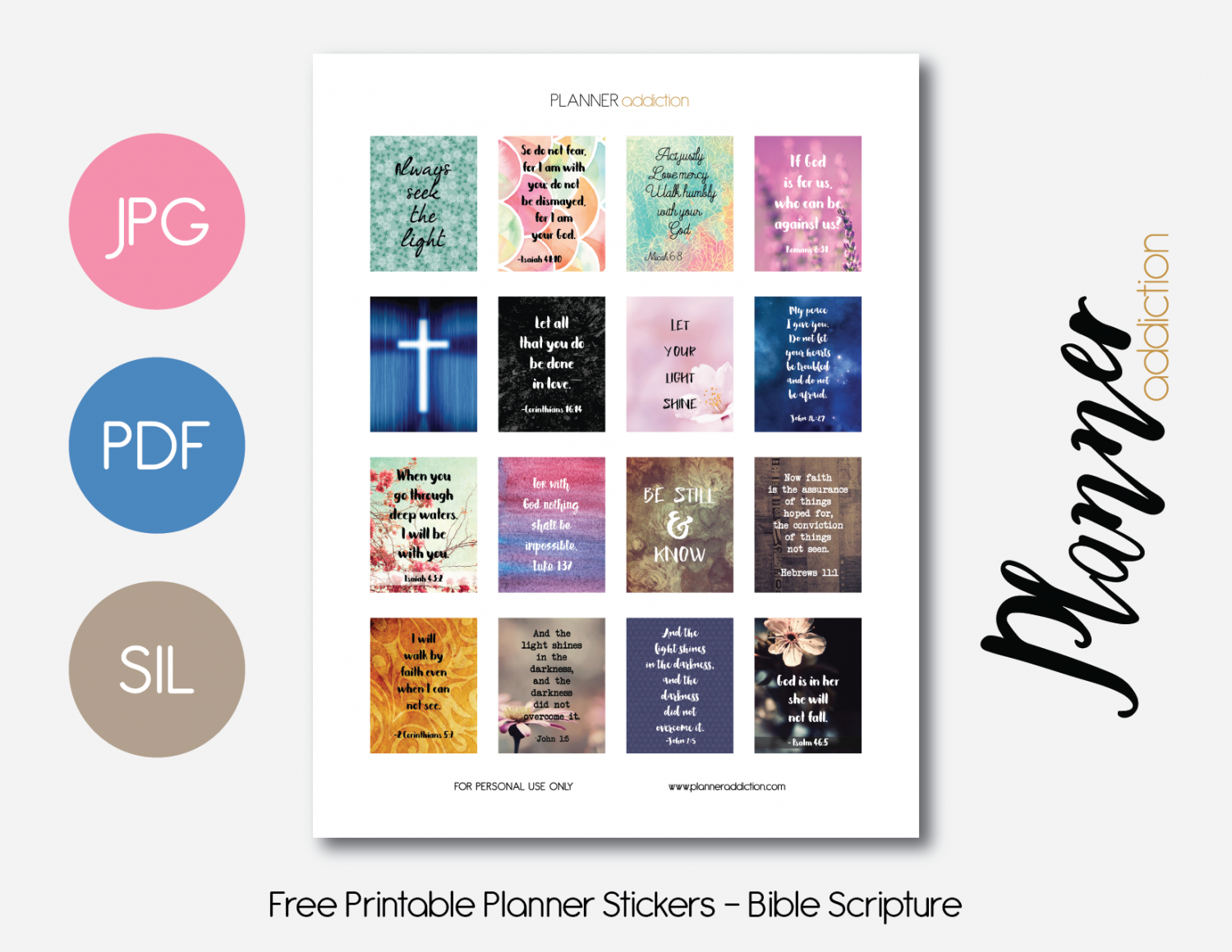 Bible Scripture – Planner Addiction - Free Printable Bible Verse Labels