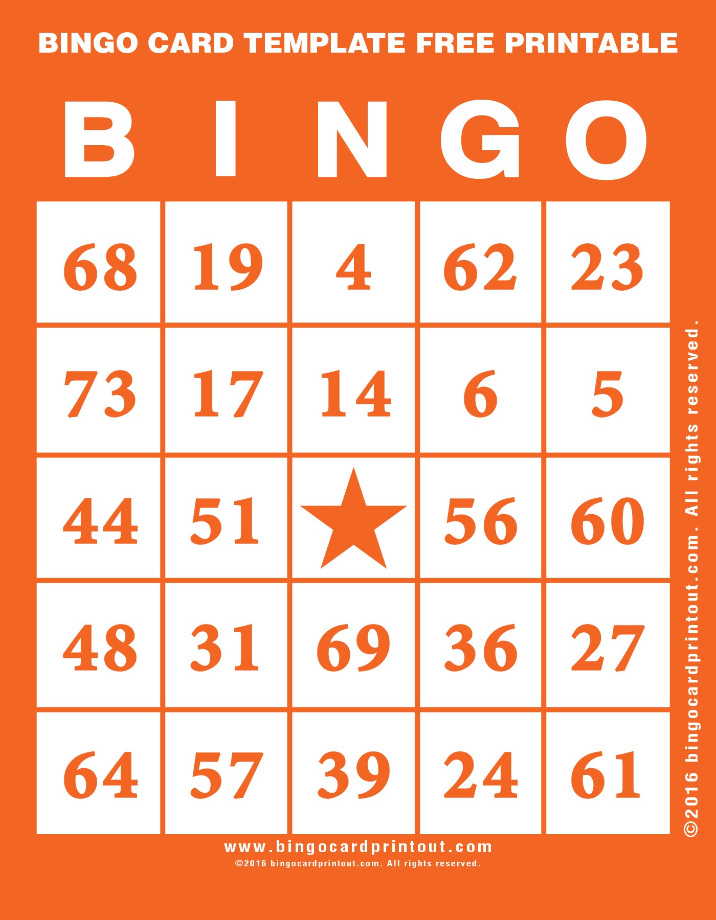 bingo template for classroom