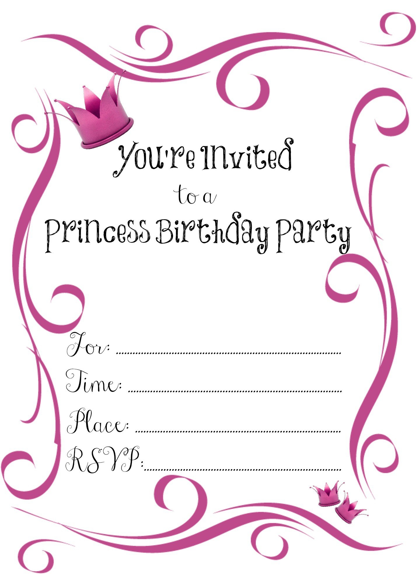 Birthday Invitation Card Sample Printable - Tutlin.psstech.co - Free Printable Birthday Invitation Cards Templates