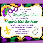 Birthday Invites Best Mardi Gras Party Invitations Card Glamours   Free Printable Mardi Gras Invitations
