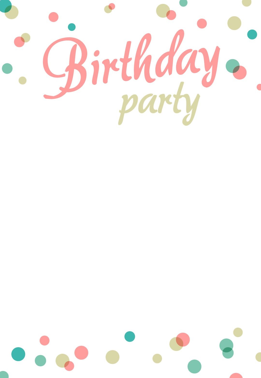 Birthday Party #invitation Free Printable | Addison&amp;#039;s 1St Birthday - Free Printable Polka Dot Birthday Party Invitations