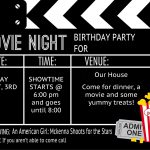 Birthday Party Invitation Templates Movie Theme | Kalli's 13Th   Free Printable Movie Ticket Birthday Party Invitations