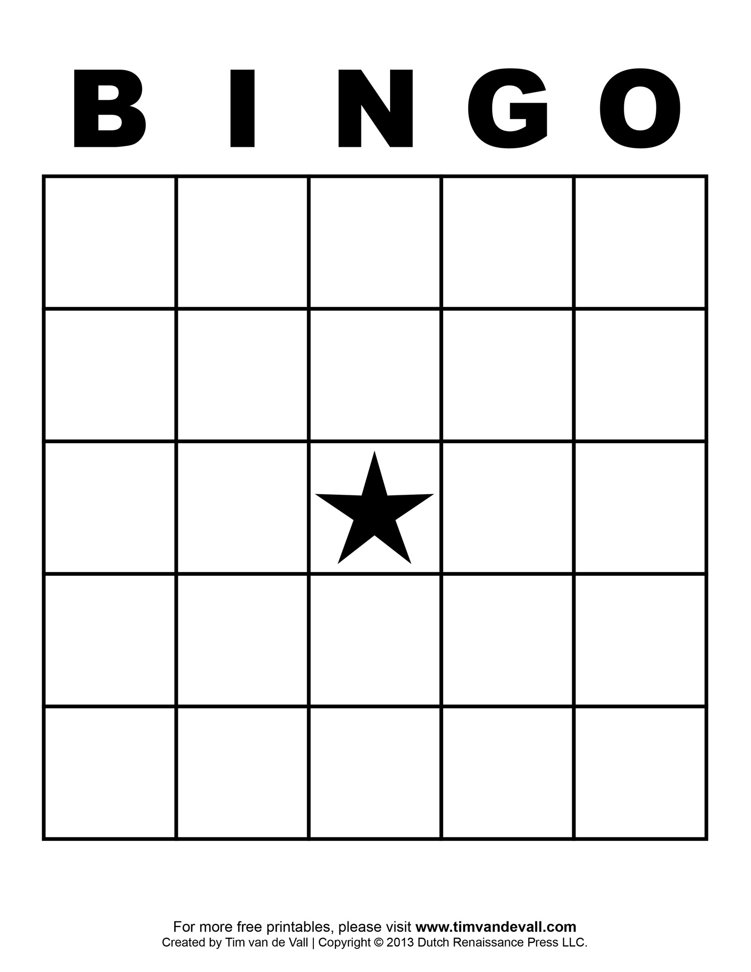 Blank Bingo Template - Tim&amp;#039;s Printables - Free Bingo Patterns Printable