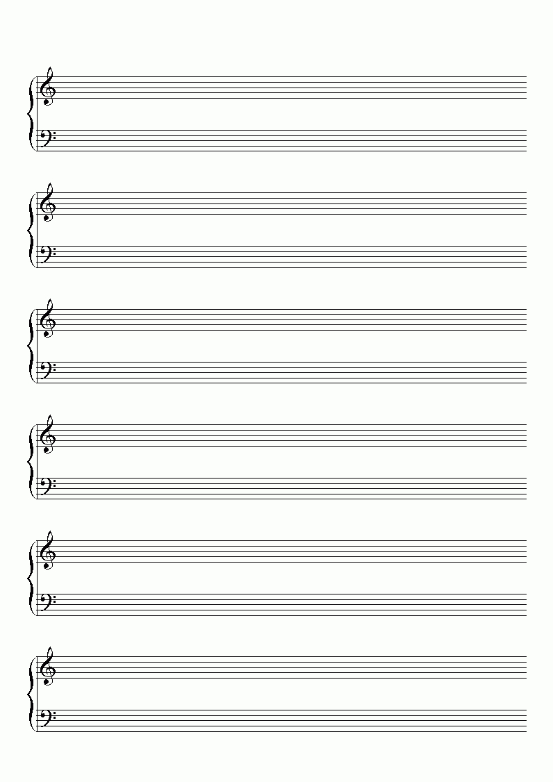 Blank Piano Sheet Music - Kaza.psstech.co - Free Printable Staff Paper Blank Sheet Music Net