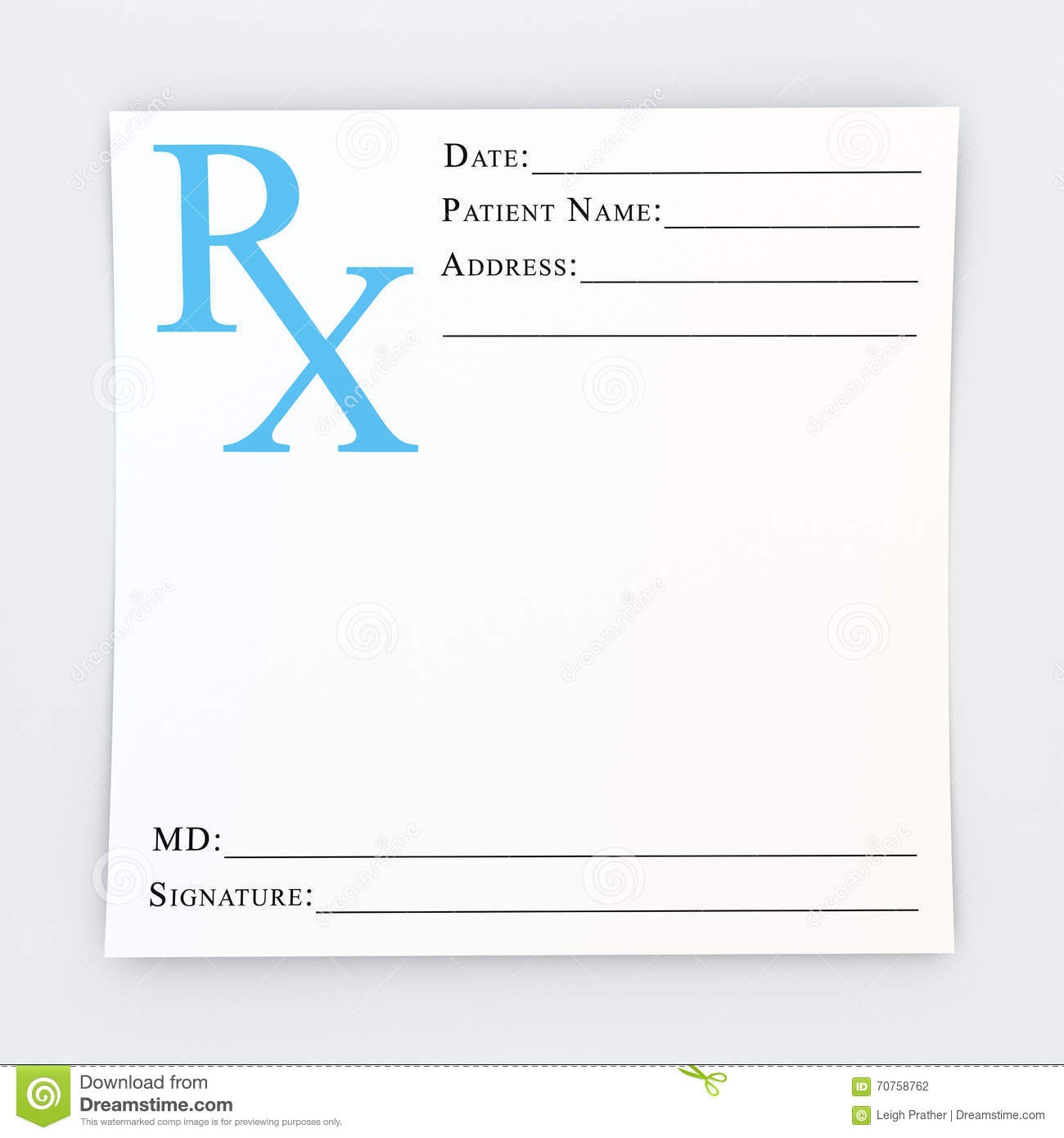 Printable Blank Prescription Pad