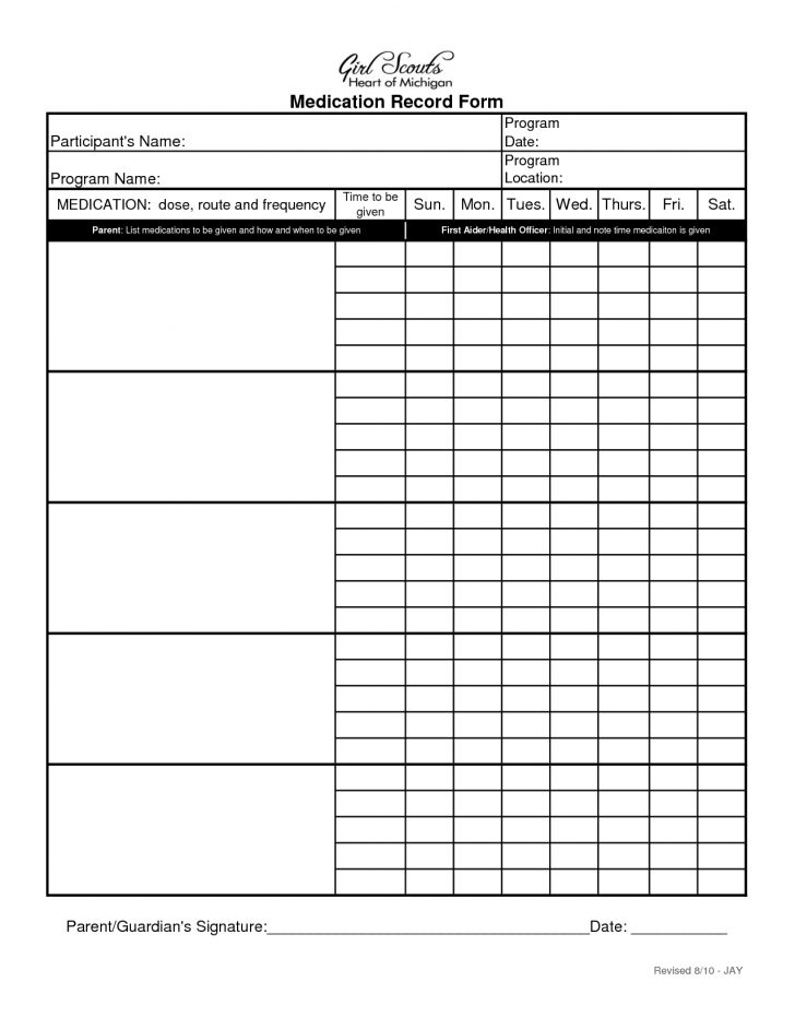 Blank+Medication+Administration+Record+Template | Attendance | Diary ...