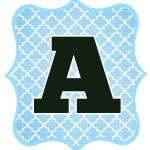 Blue And Black Printable Letters For Banners | Classroom Ideas   Free Printable Whole Alphabet Banner
