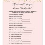 Blush And Confetti How Well Do You Know The Bride Game | Love<3 – How Well Do You Know The Bride Free Printable