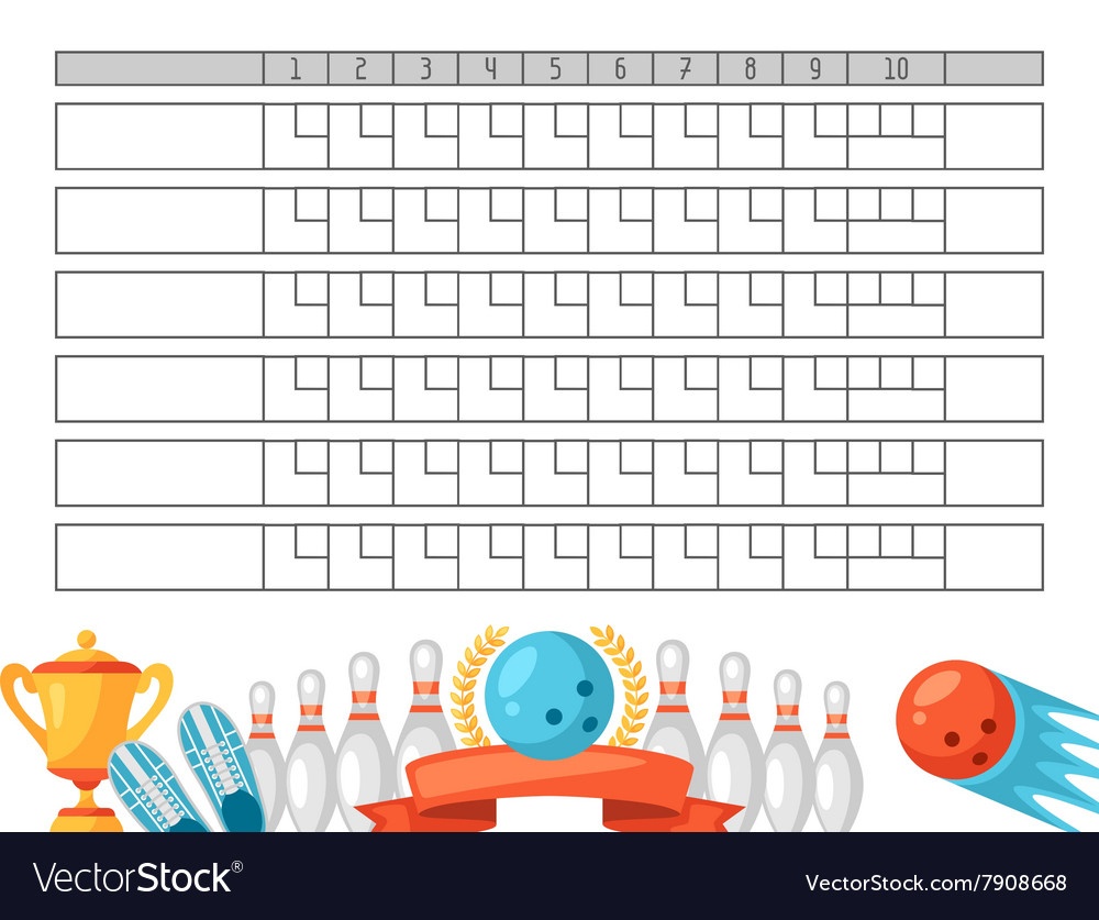 Bowling, Score &amp;amp; Scoreboard Vector Images (31) - Free Printable Bowling Score Sheets