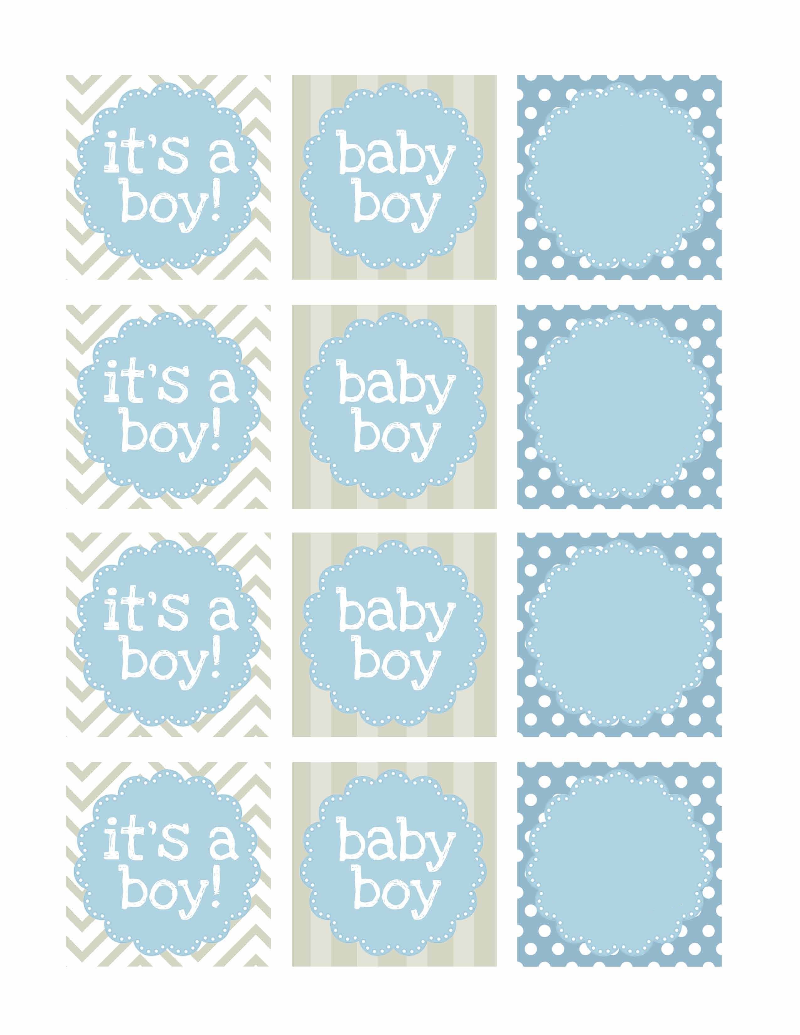 Boy Baby Shower Free Printables | Baby Shower | Baby Shower Labels - Free Printable Baby Boy Cards