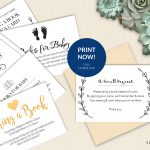 Bring A Book Instead Of Card (Free Printable!)   A Jubilee Day   Cards Sign Free Printable