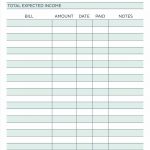 Budget Planner Planner Worksheet Monthly Bills Template Free   Free Printable Monthly Budget
