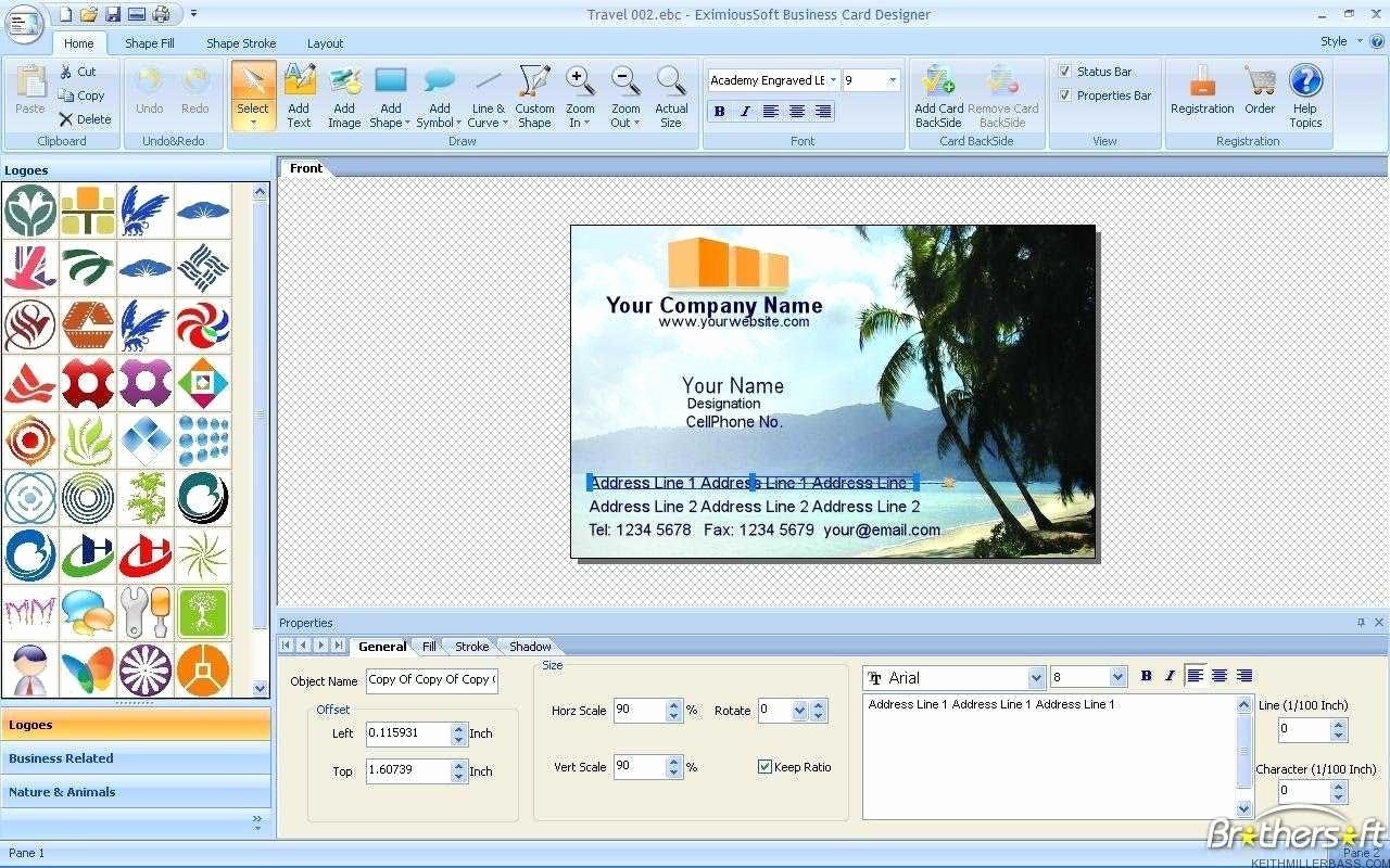 business card maker online free printable