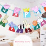 Buy Efivs Arts Cute Peppa Pig Theme Party Decorative Happy Birthday   Peppa Pig Birthday Banner Printable Free