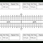 Calculate Elapsed Time – 5 Worksheets – 15, 30, 45, 60 Minutes   Free Printable Number Line To 30