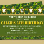 Camouflage Birthday Invitation Printable Or Printed With Free | Etsy   Free Printable Camouflage Invitations