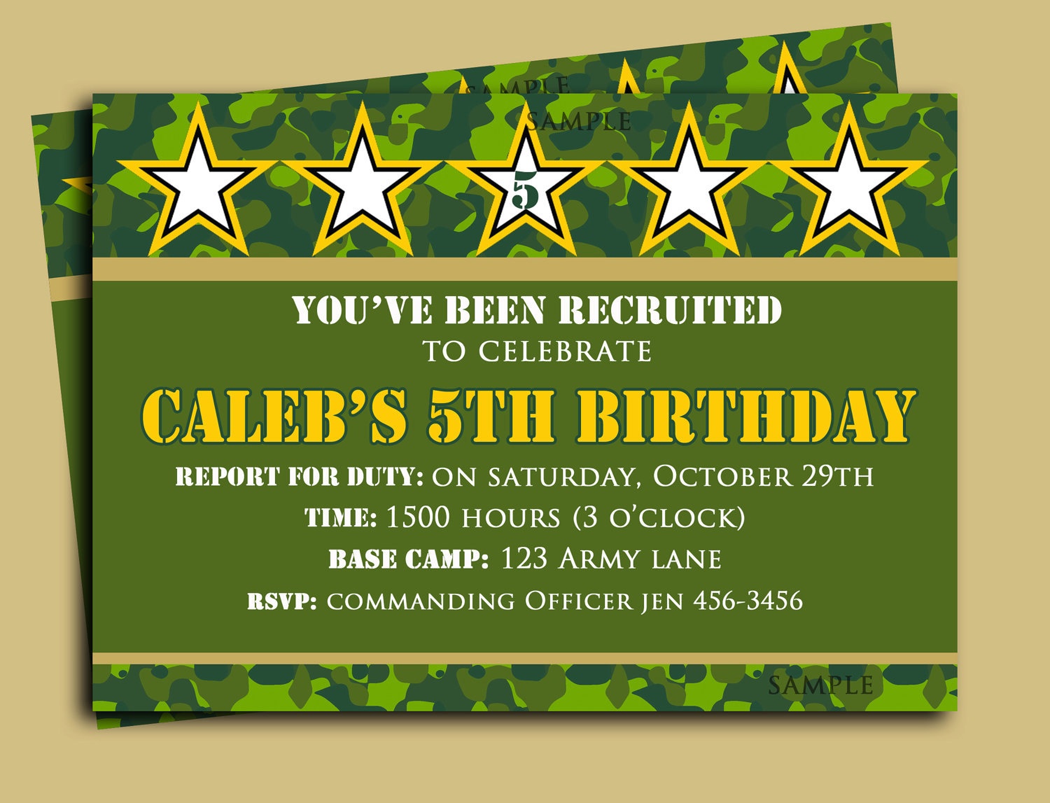 Free Printable Camouflage Invitations Free Printable