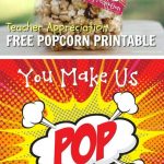 Caramel Popcorn | Recipe | Gift Ideas | Teacher Appreciation Gifts   Free Popcorn Teacher Appreciation Printable